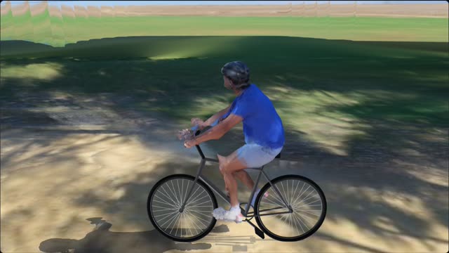 Running and cycling, filmed by three drones
