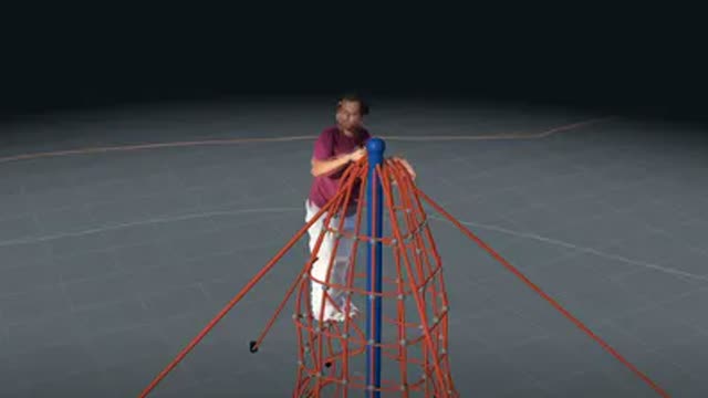 Slopes, step-ups and a rope-net climb