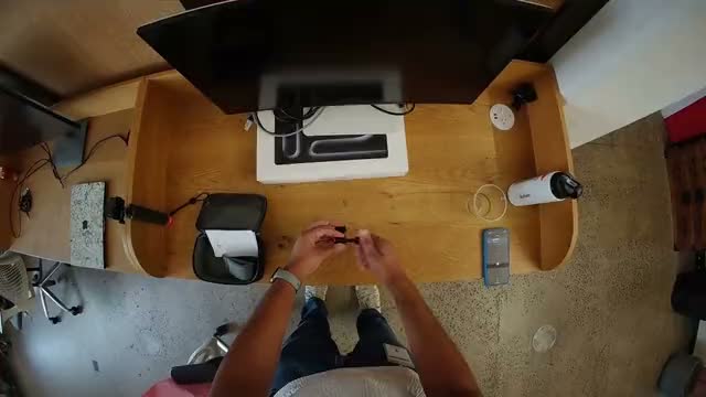 Mount and thumbscrew: the head camera view