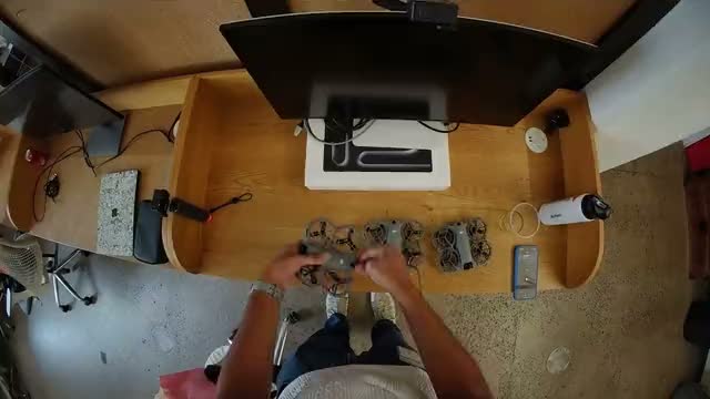 USB-C into three drones: the head camera view